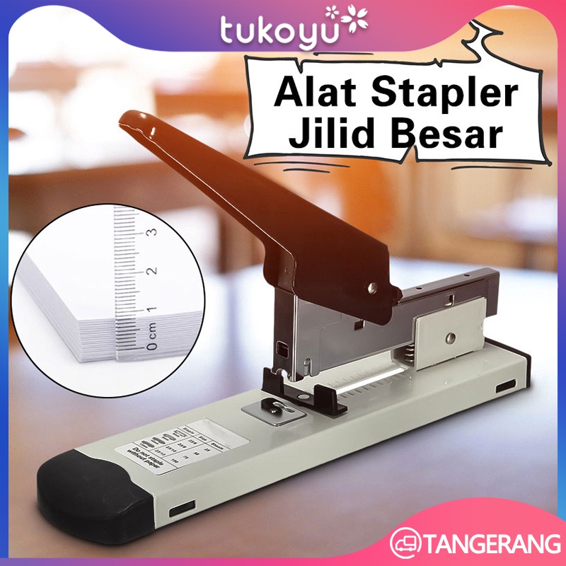 

Penjilidan Kertas Stapler Adjustable Logam Tugas Berat 100 Lembar
