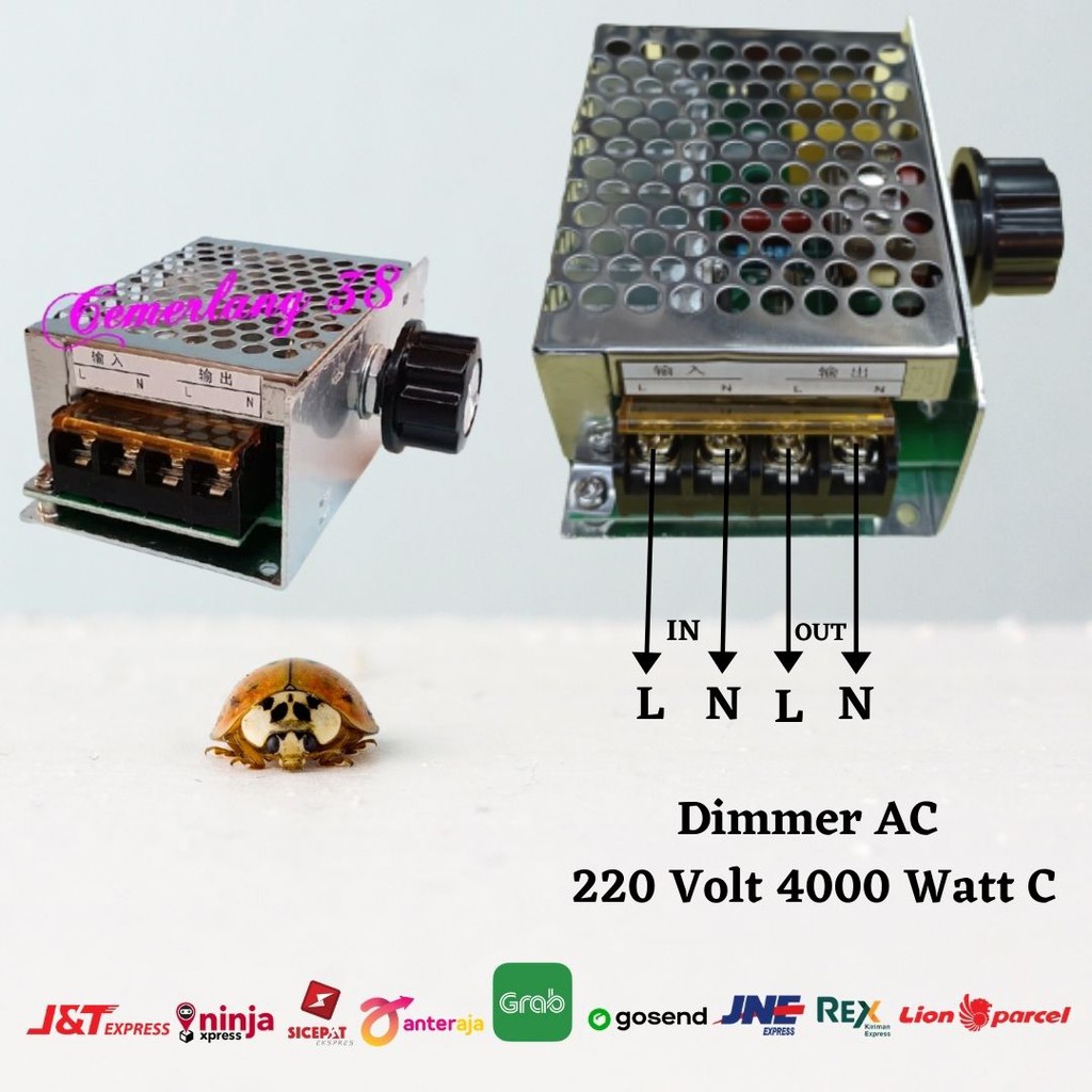 Dimmer AC 220 Volt 4000 Watt CASING - AC AC Voltage Regulator 4000 Watt Dimer Speed Controller