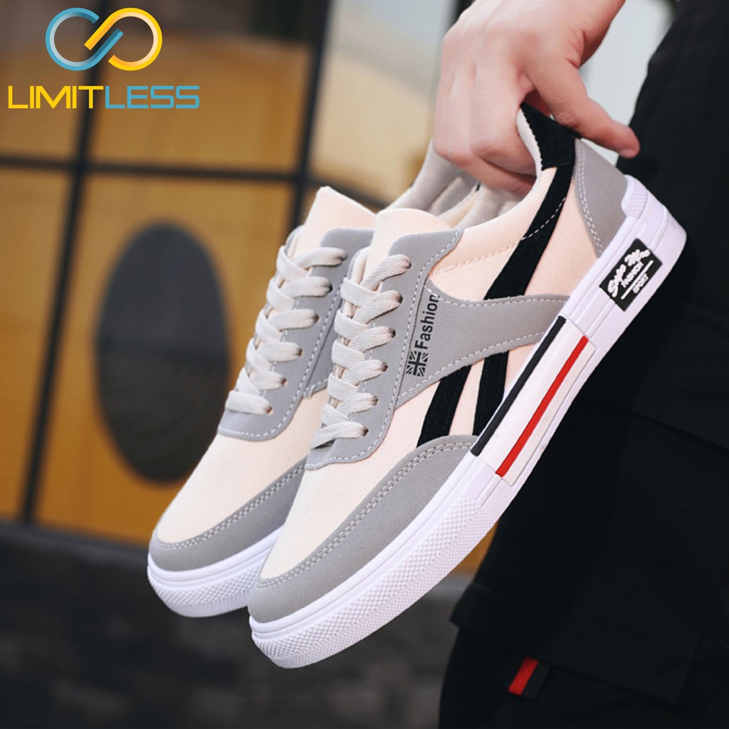 Sepatu Pria Import Sneakers Korean Style Sneakers Putih Pria Sepatu Cowok Casual Slip On Panarybody