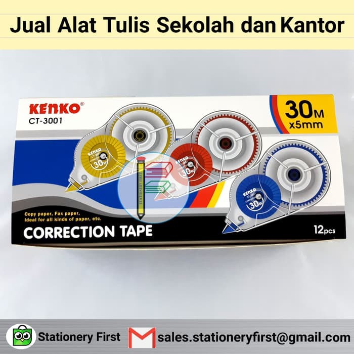 

Tipex Kenko - Refill Tipex Tombow - Correction Tape Correction Tape Tip Ex Tip-X Kertas Kenko 30