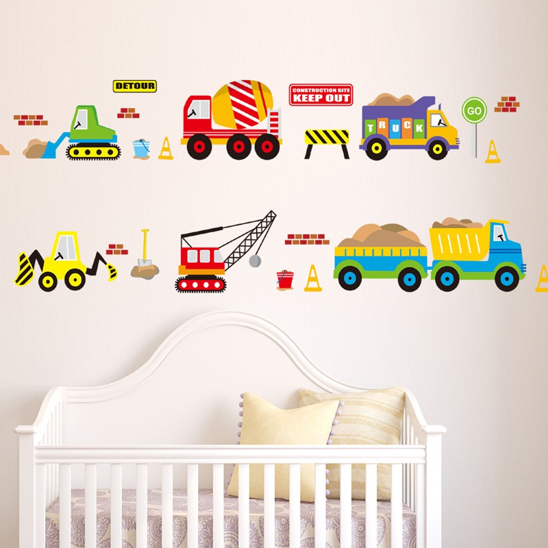 RELIZA WALLSTICKER TRANSPORTASI MOBIL ANAK TRUCK JM8269 WALL STICKER / STIKER DINDING