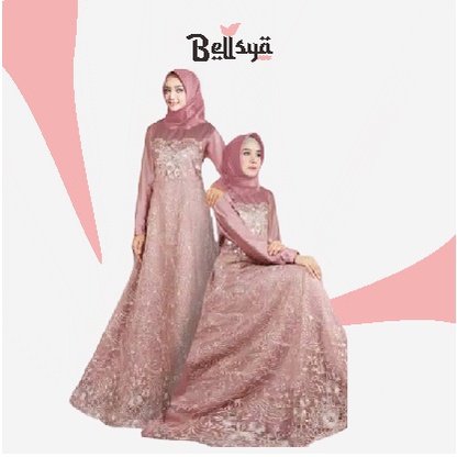 GAMIS PESTA BRUKAT RAVINA | GAUN PESTA MUSLIM | BRIDESMAID SERAGAMAN BRUKAT JUMBO Gamis Brukat Tille