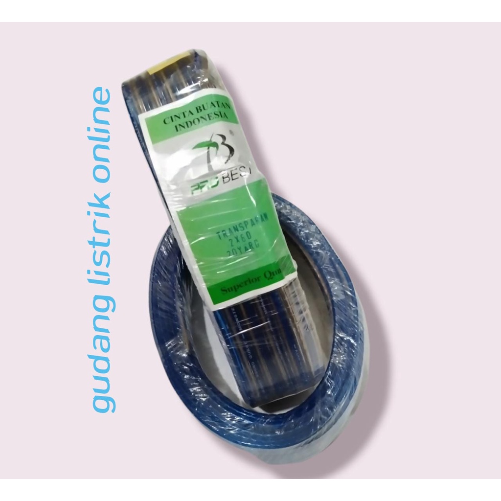 KABEL LISTRIK TRANSPARAN KABEL SERABUT PER ROL 2 X 30, 2x 50 2x 80 2x50x30YARD