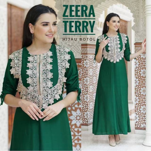 DASTER ARAB MURAH ZEERA TERRY / BUSUI RESLETING DEPAN / RAYON SUPER GRADE A 8 m9