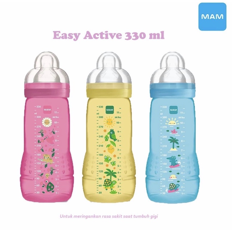 Mam Easy Active 330ml 4m+ &amp; 270ml 2m+ Botol Susu Anak