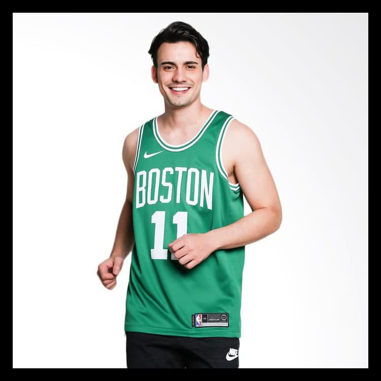 100% TERJAMIN JERSEY NIKE KYRIE IRVING BOSTON CELTICS SWINGMAN ROAD ORIGINAL - HIJAU, M 100%TERLARIS