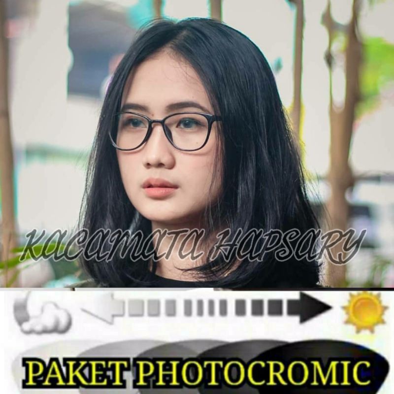 FRAME KACAMATA WANITA CAT EYE | PAKET LENSA PHOTOCROMIC | KACAMATA MINUS | KACA MATA ANTI RADIASI