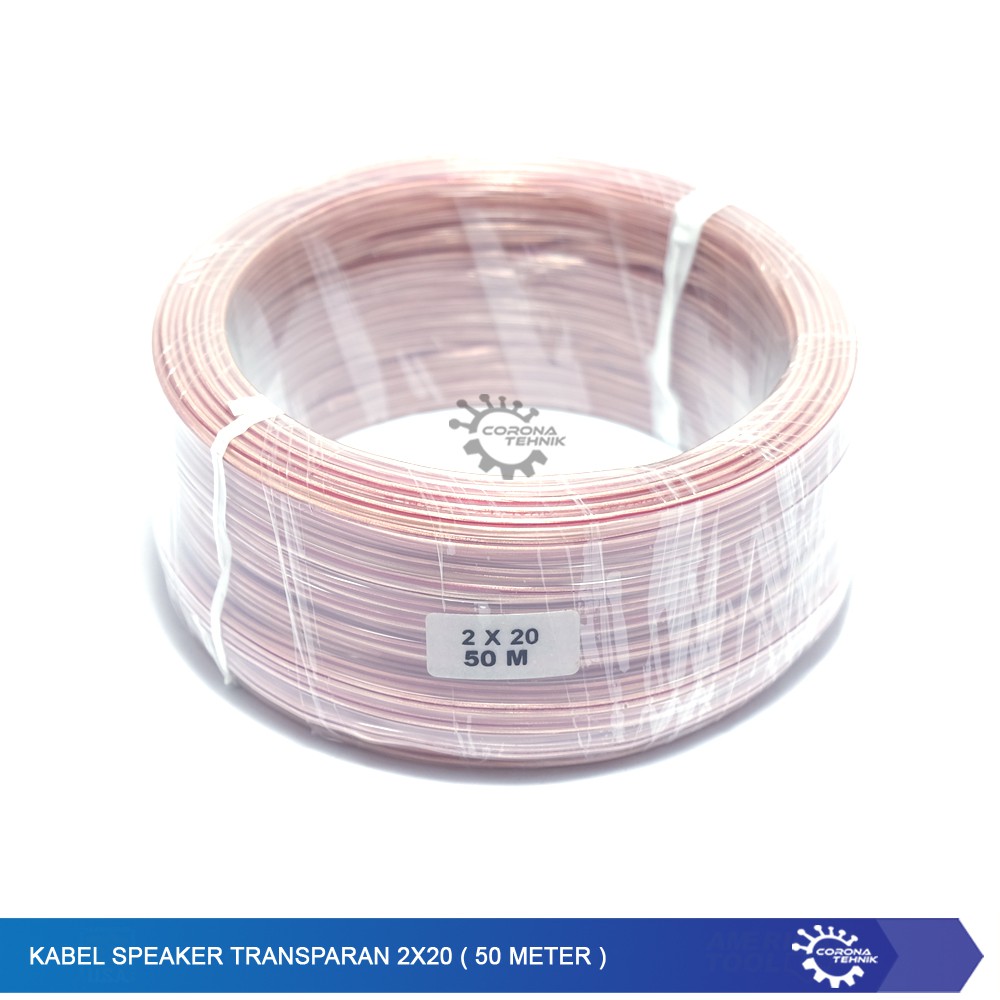 Kabel Speaker Transparan 2x20 ( 50 Meter )