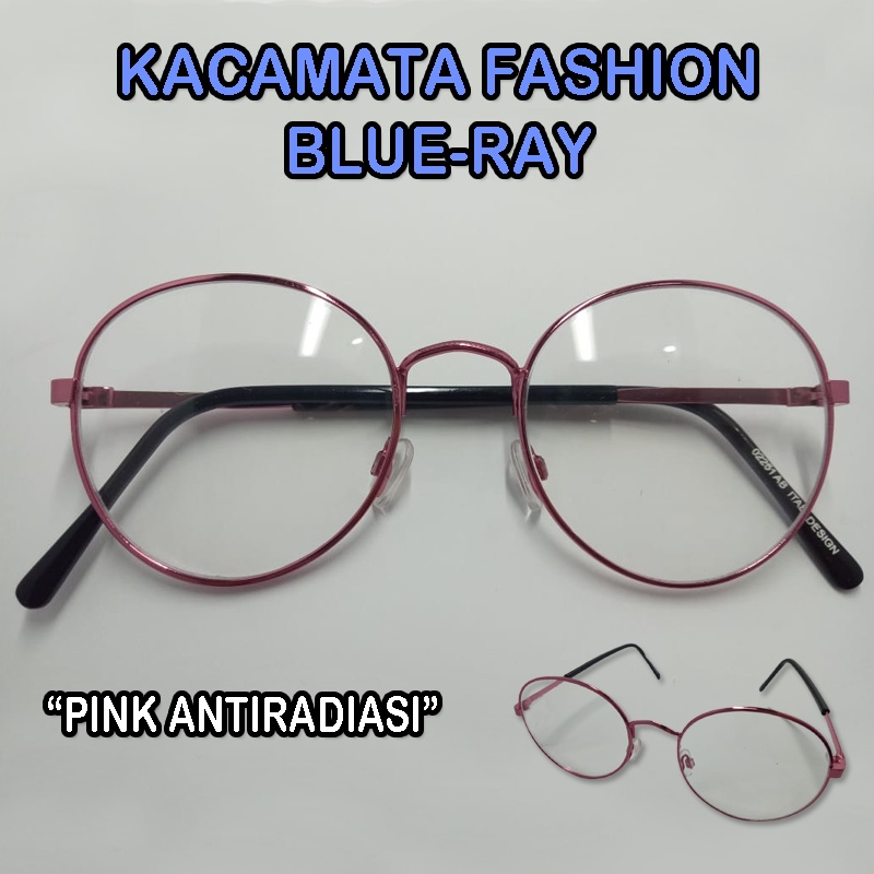 Kacamata Anti Radiasi Komputer &amp; hp Kacamata Wanita Pria Frame Oval Kacamata Blueray Kaca mata Korea