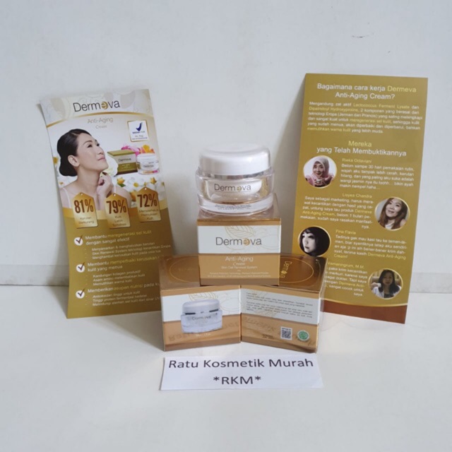 READY ( KEMASAN BARU) DERMEVA ANTI-AGING CREAM