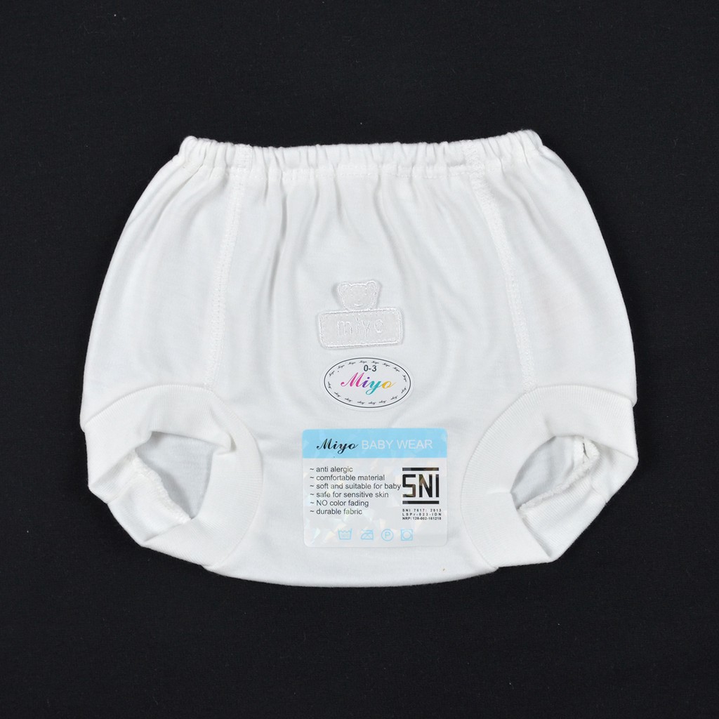 MIYO 1 Pcs Celana Pop Bayi/Baby Putih (3-6M)