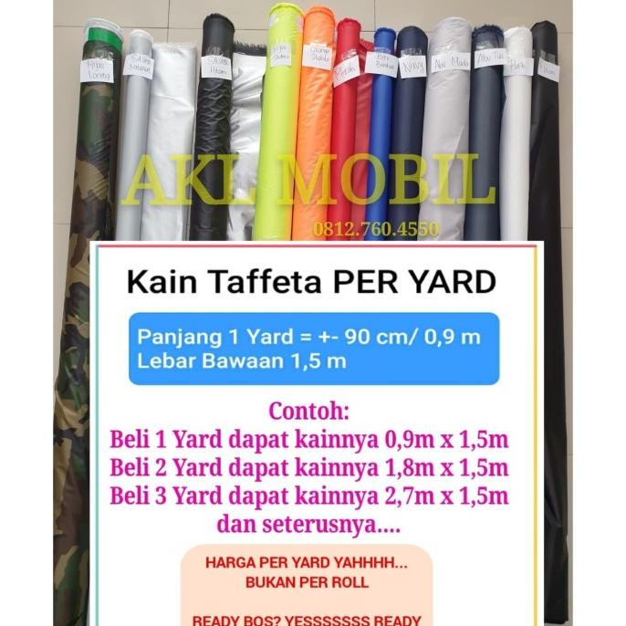 GRATIS ONGKIR Termurah Kain Parasut Taffeta Import Waterproof Rajutan 210T AP186