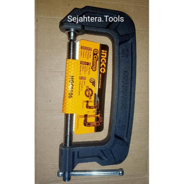 G Clamp 6" alat penjepit jepit kayu besi las  C clamp ingco HGC0106