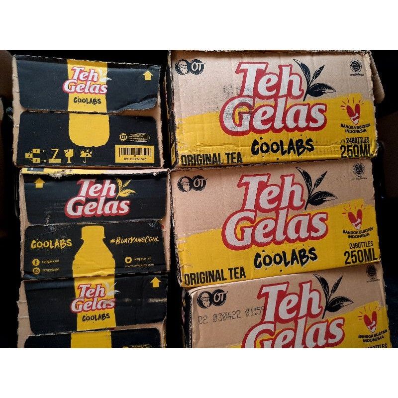 Teh Gelas Botol 250ml 1 karton / dus