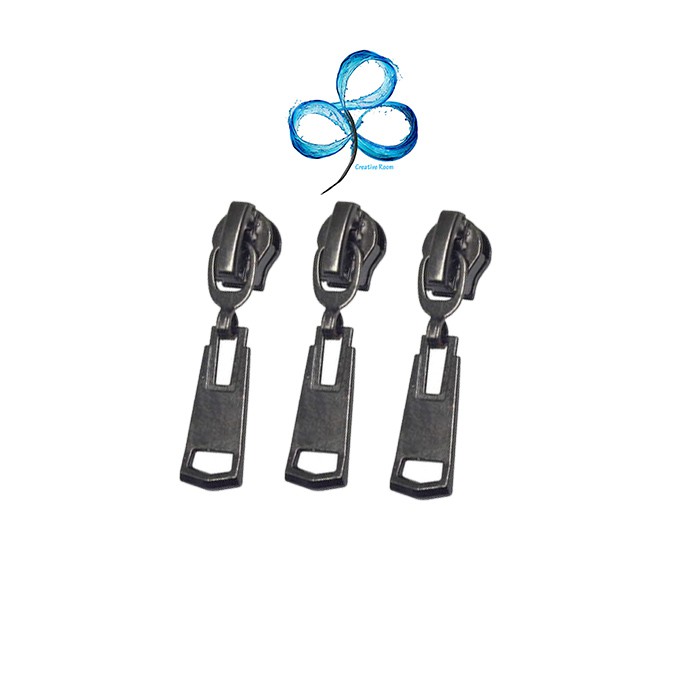 Kepala Resleting Coil No 5 Warna Black Nikel KS 5 BN