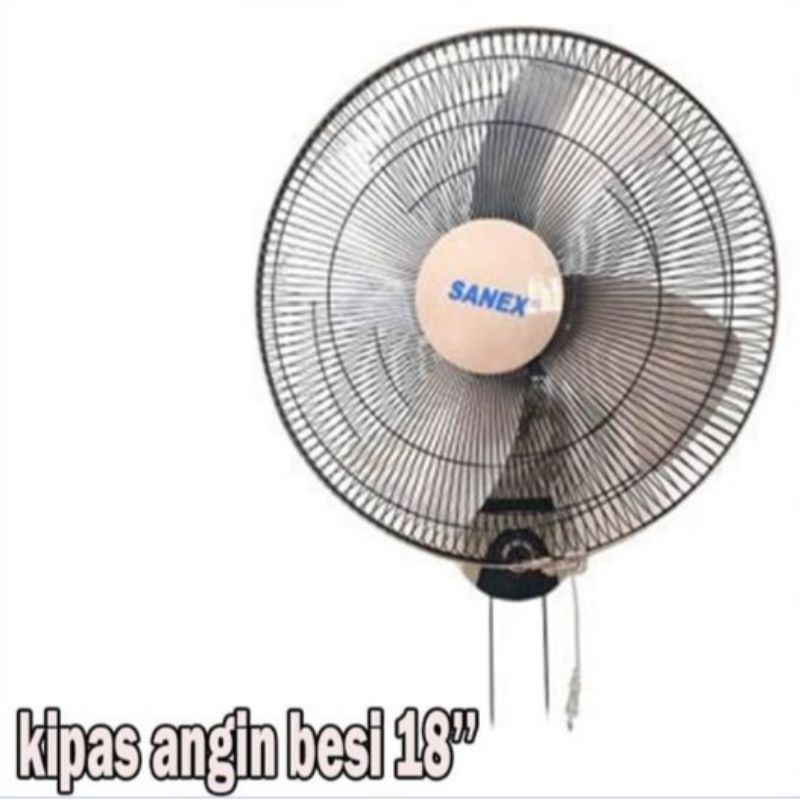 Wall Fan Jumbo / Kipas Angin Dinding Sanex 18 inch ( Baling Baling Besi )