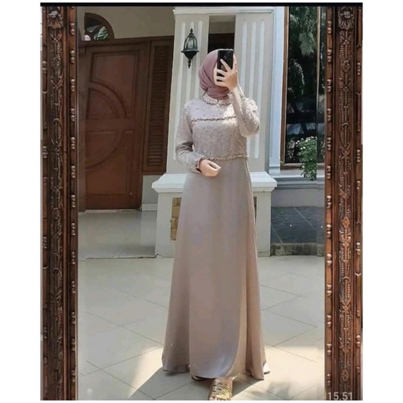 Gamis Tiara Dress / Gamis Dress Pesta Kondangan Lebaran