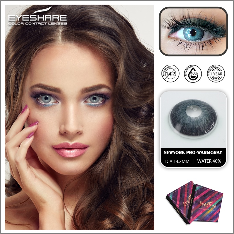 [✅COD] EYESHARE SOFTLENS NEW YORK PRO SERI Lensa Kontak Normal 14.2 MM NATURAL KOREA (NORMAL) BIG EYES LENSA WARNA SOFLEN MODEL TERBARU 2023