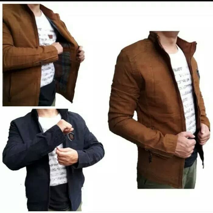 Jaket pria Inport Kanvas- Hijau tua