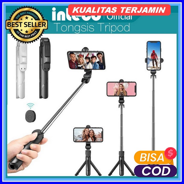 3 In 1 Tongsis Bluetooth Tripod Led Flash Phone Holder Fill Light With Remote Shutter Bluetooth Self