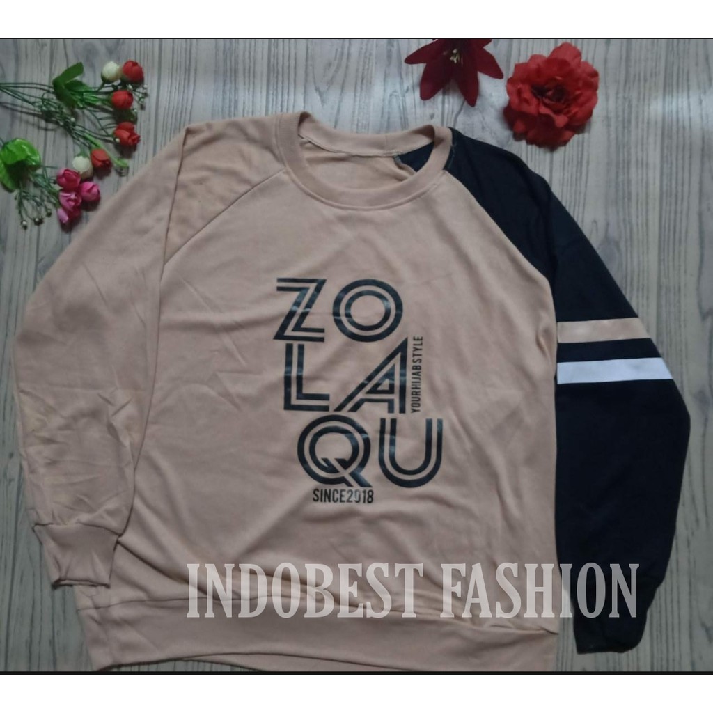 TERMURAH BIG SIZE ZLQ LENGAN PANJANG FASHION WANITA / SUPER JUMBO SWEATER BLOUSE