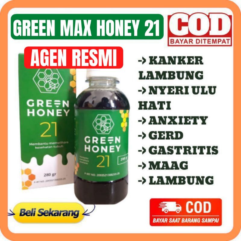MADU GREEN HONEY 21 - MADU SEHAT LAMBUNG Madu GREEN MAX HONEY Madu Lambung Obat Asam Lambung Gerd Mu