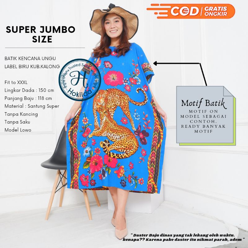 [LD 150 CM] [COD] KENCANA UNGU LABEL BIRU - DASTER KALONG JUMBO SIZE - DASTER JUMBO BIGSIZE XXXL