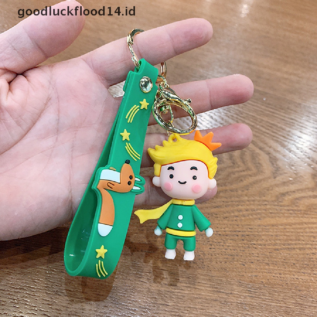 [OOID] Cartoon The Little Prince 3D Figure Keychain Animal Fox Lanyard Key Rings Bag Do ID