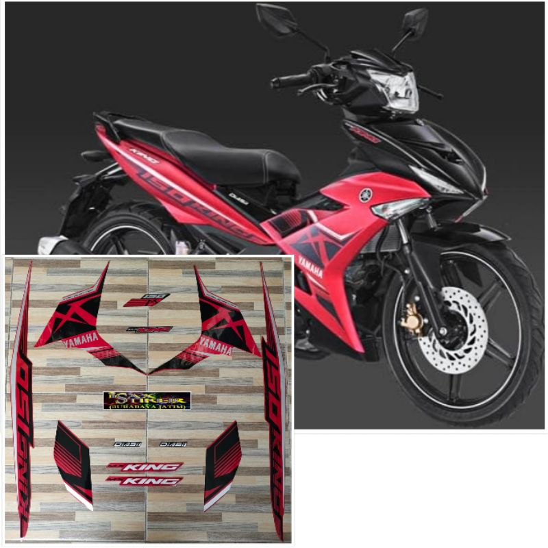 striping original Yamaha MX king hitam merah tahun 2017 2018