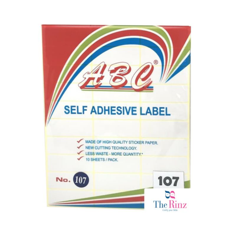 

Sticker Label 107 ABC