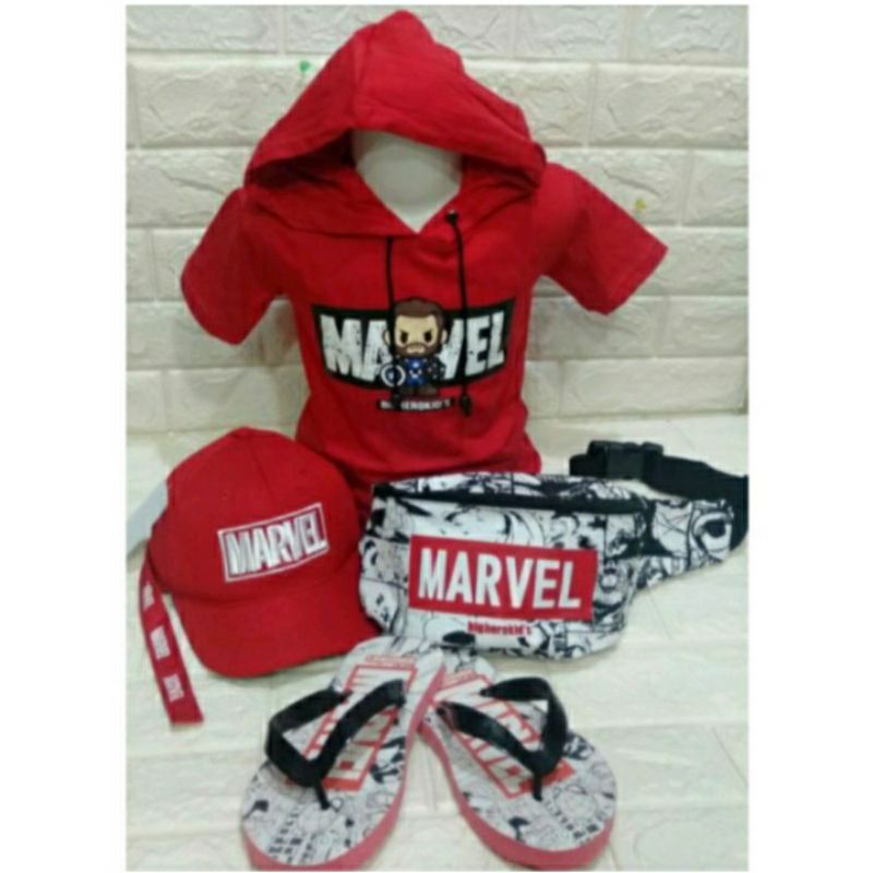 PAKET HEMAT HOODIE ANAK 4IN1 VERSI MARVEL