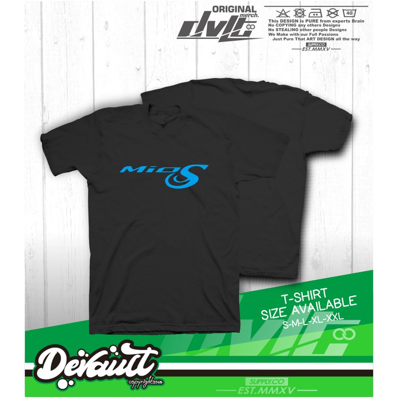 Kaos / T-shirt Yamaha Mio S Logo Murah -MD Cloth