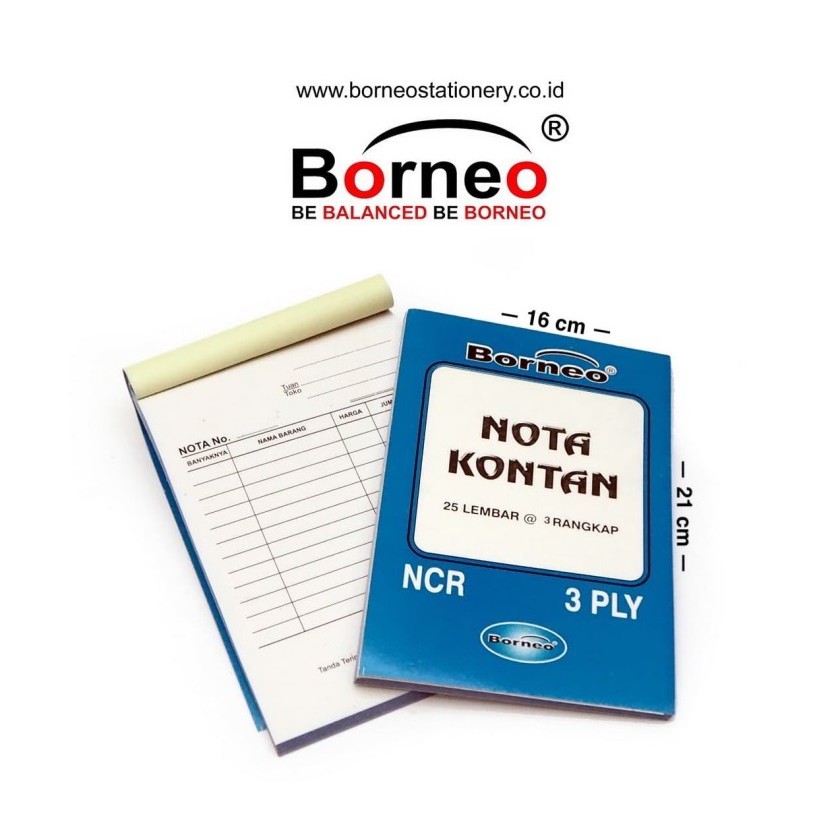 

NOTA KONTAN BESAR 3PLY NCR B3 BORNEO NT0003 / PCS