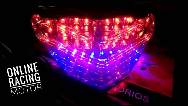 Stoplamp ninja250 fi variasi led lampu belakang kawasaki ninja 250 3 in 1