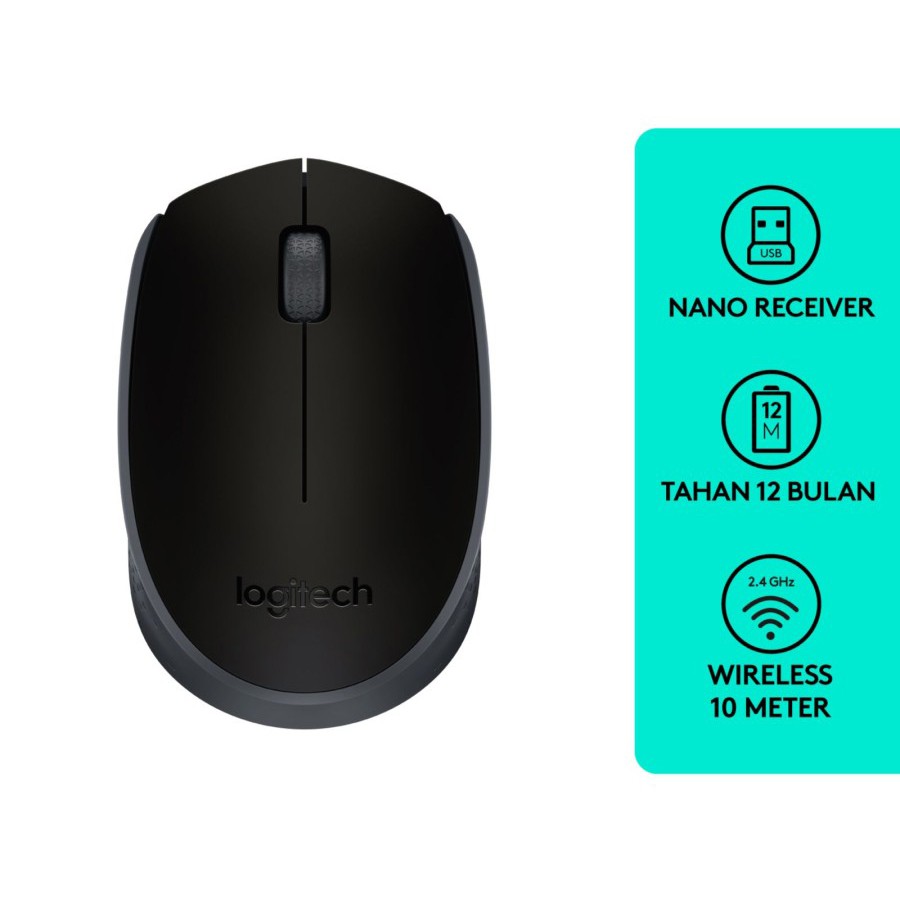 Logitech M170 Mouse Wireless BERGARANSI RESMI DAN ORIGINAL