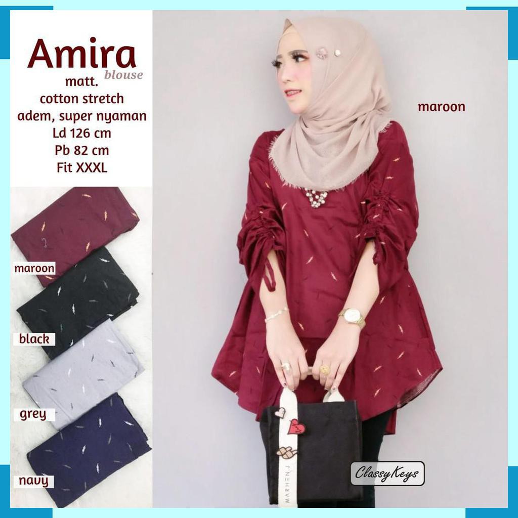 TUNIK REMAJA. AMIRA TUNIK. ATASAN FASHION MUSLIM WANITA. BY CLASSYKEYS