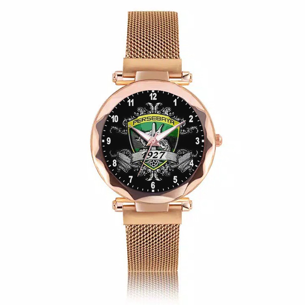 Jam Tangan Wanita Custom - Bonita PERSEBAYA MOTIF 10 Free Box &amp; Batre Cadangan