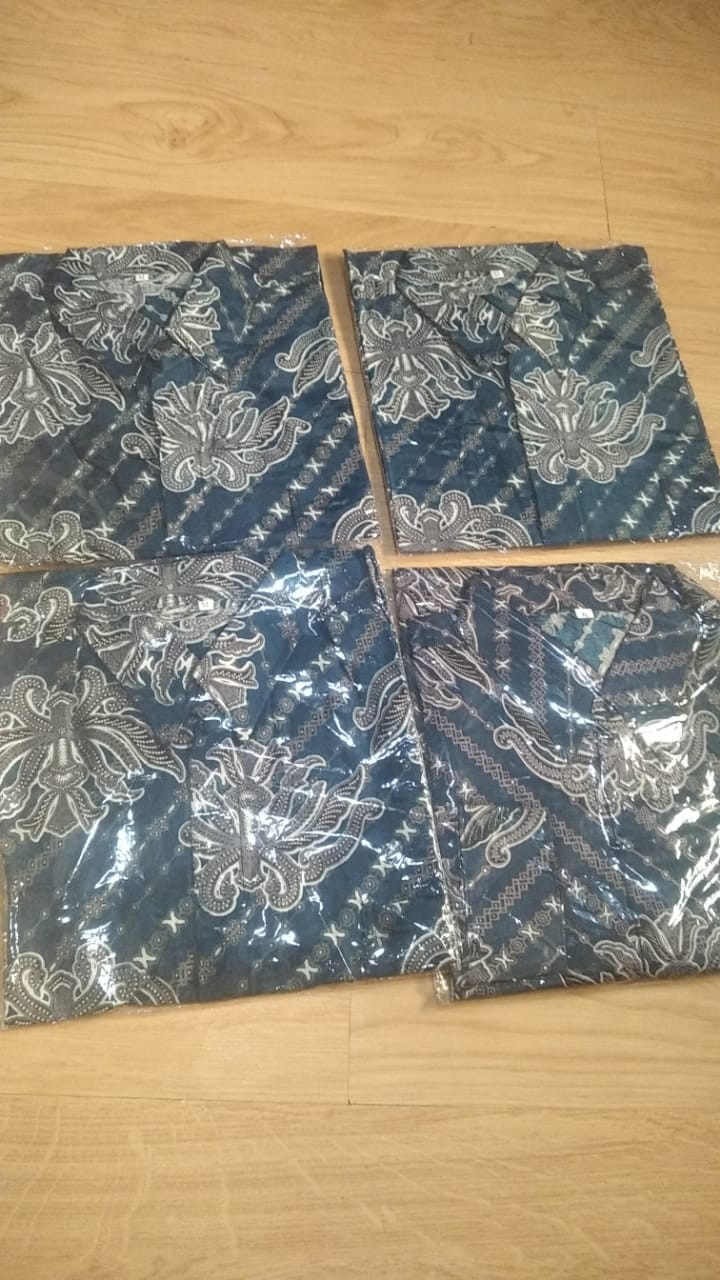 Bswart Batik Hrb026 Kenongo Hem Pendek Pisang Bali Navy Pekalongan