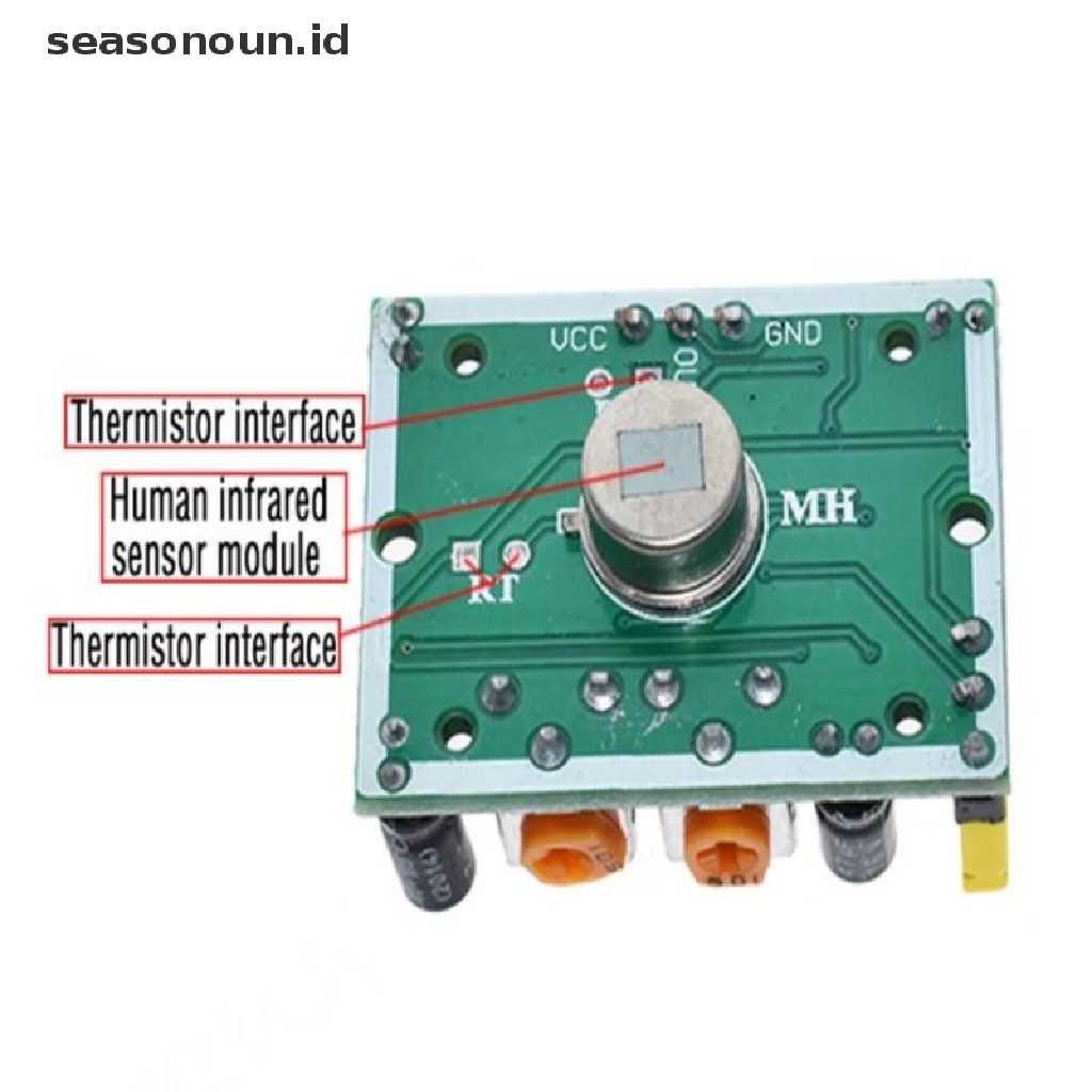 Hc-sr501 Modul Sensor Detektor Gerak PIR Inframerah IR Pyroelektrik Adjustable