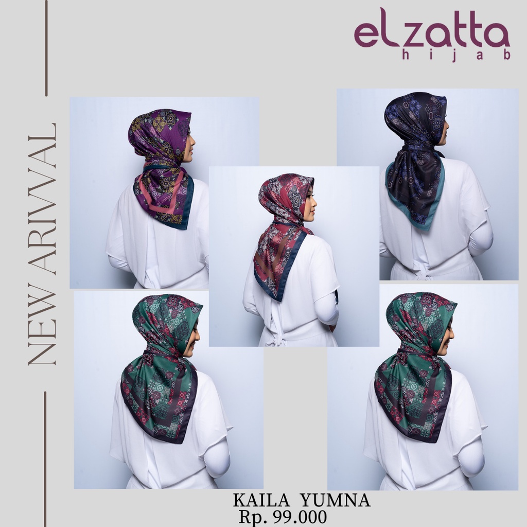 KERUDUNG SEGI EMPAT HIJAB SEGIEMPAT JILBAB MOTIF KAILA YUMNA ELZATTA