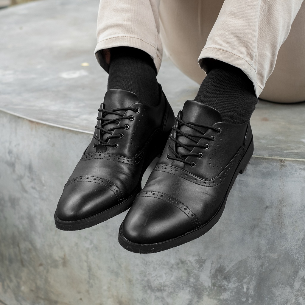 WILMER BLACK |ManNeedMe x Lvnatica| Sepatu Pantofel Pria Formal Oxford Shoes ORIGINAL