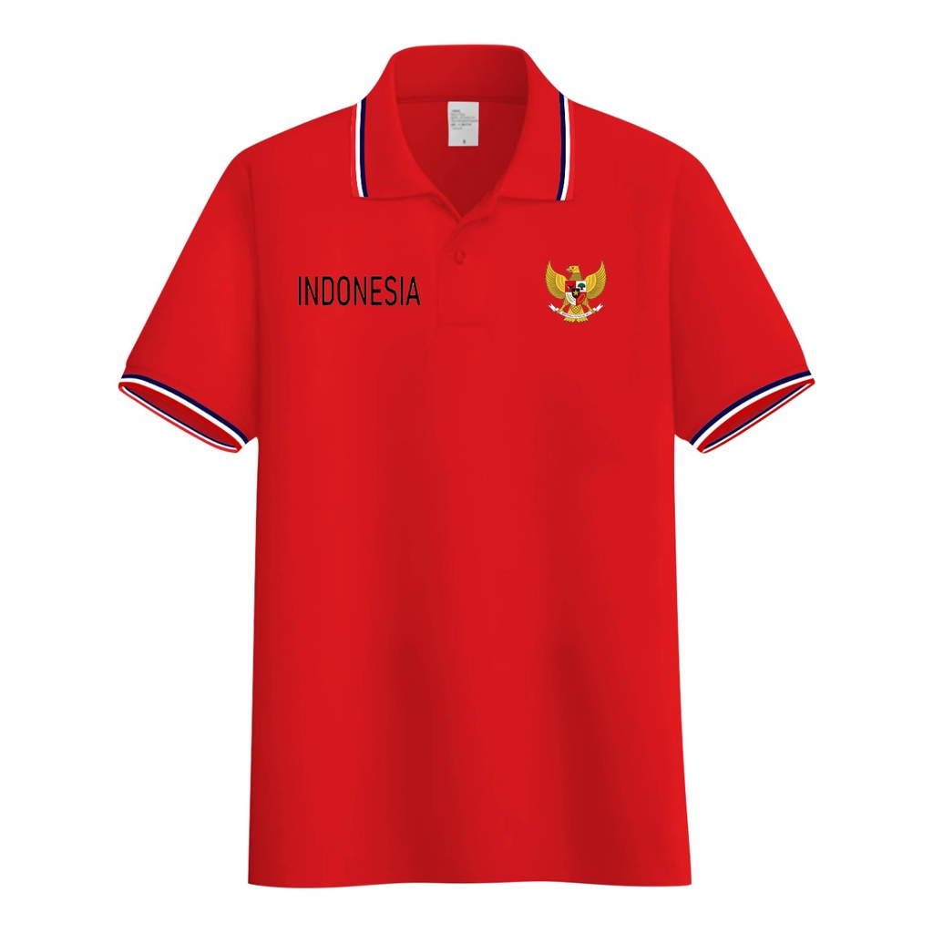 Kaos Kerah Pria Logo Garuda INDONESIA / Polo List Garuda INDONESIA