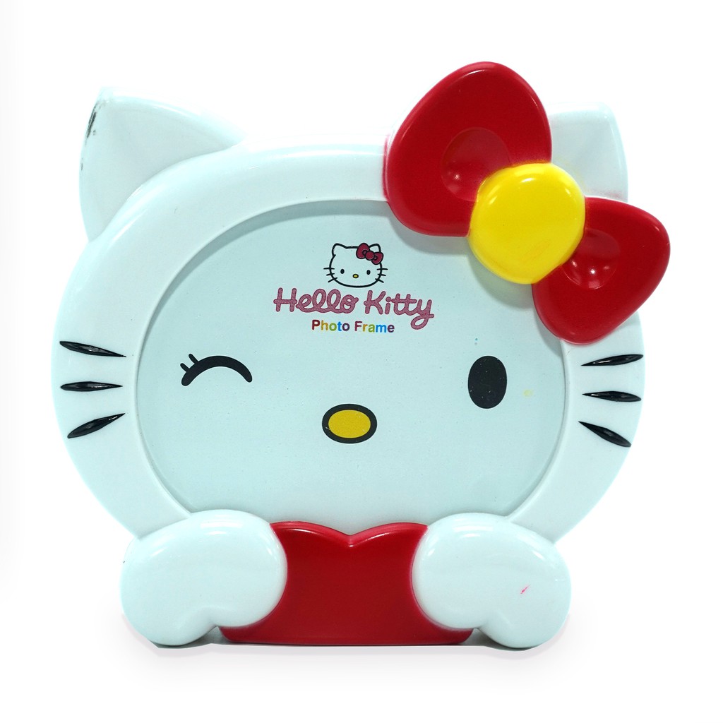 Frame Bingkai Foto Hello Kitty Pas Foto Putih Kaca Meja Murah Berkualitas