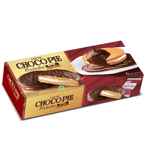 

Lotte choco pie marsmallow (6's) box 168gr