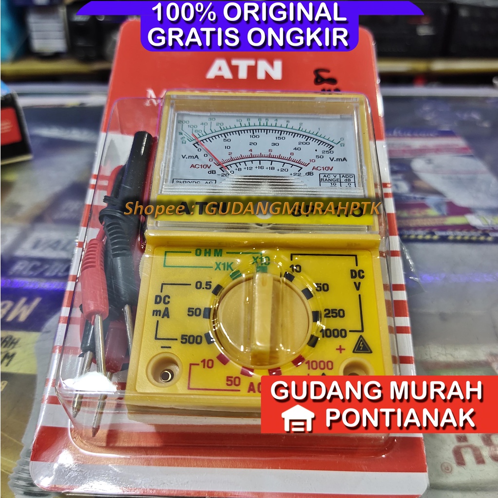 MULTITESTER MINI / AVOMETER / MULTIMETER MINI MERK ATN TYPE SP110