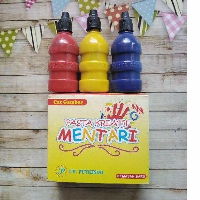 

Produk Terbaru Cat Air /Finger Paint Washable Pasta Mentari Set 3 Warna 50 Ml