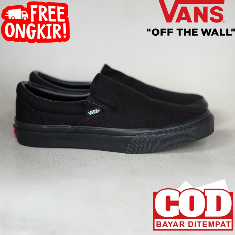 SEPATU VANS SLIP ON OG CHECKERBOARD | SEPATU PREMIUM - Black, White SEPATU SANTAI VANS SLIP ON SEPATU SELOP