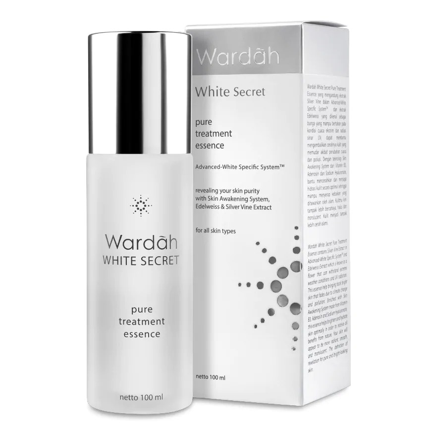 GERAI FATIN!! WARDAH White Secret Pure Treatment Essence 100 ML Menjaga Kelembaban Kulit