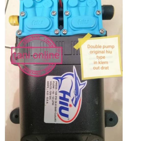 Banyak Dipakai.. pompa air dc 12 volt hiu 12 LPM 138 psi 12v 12 v double pump hiu dc 12v 12V dual pu