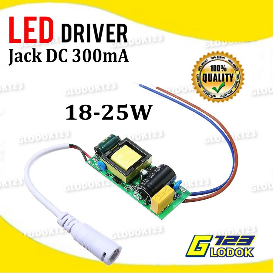 LED Driver Adaptor Lampu Downlight Panel 6 12 18 24 W Watt DC Plug